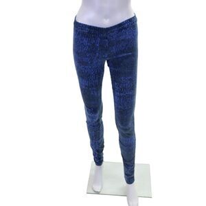 Kelly Wearstler Women's Elastic Waist Skinny Pants Blue Black Size S